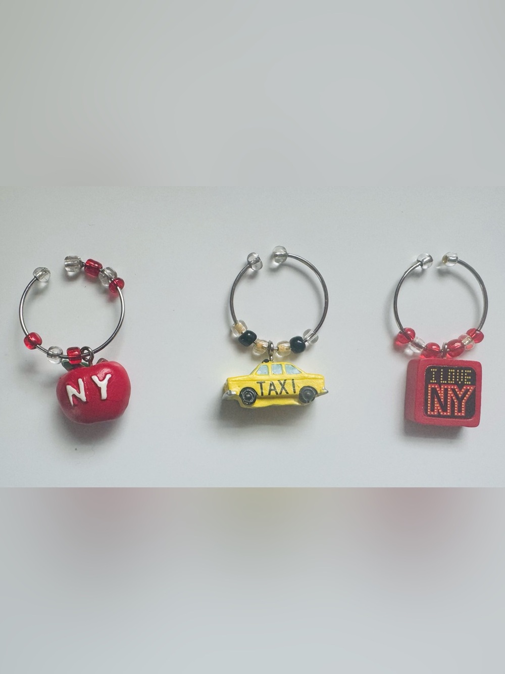 NYC Theme Wine Glass Charms